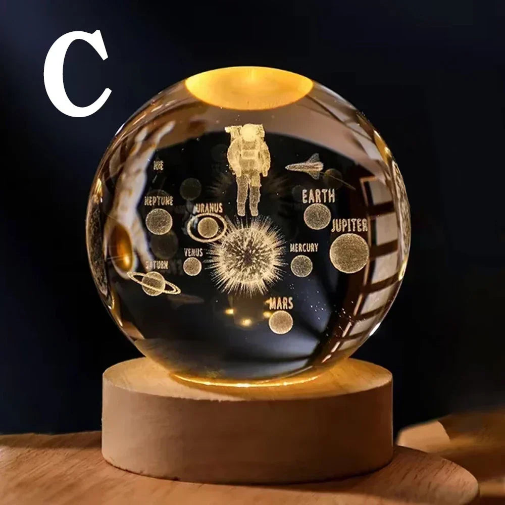 Solar System Crystal Ball Lamp
