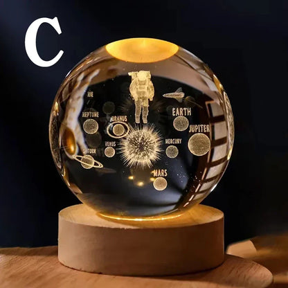 Solar System Crystal Ball Lamp