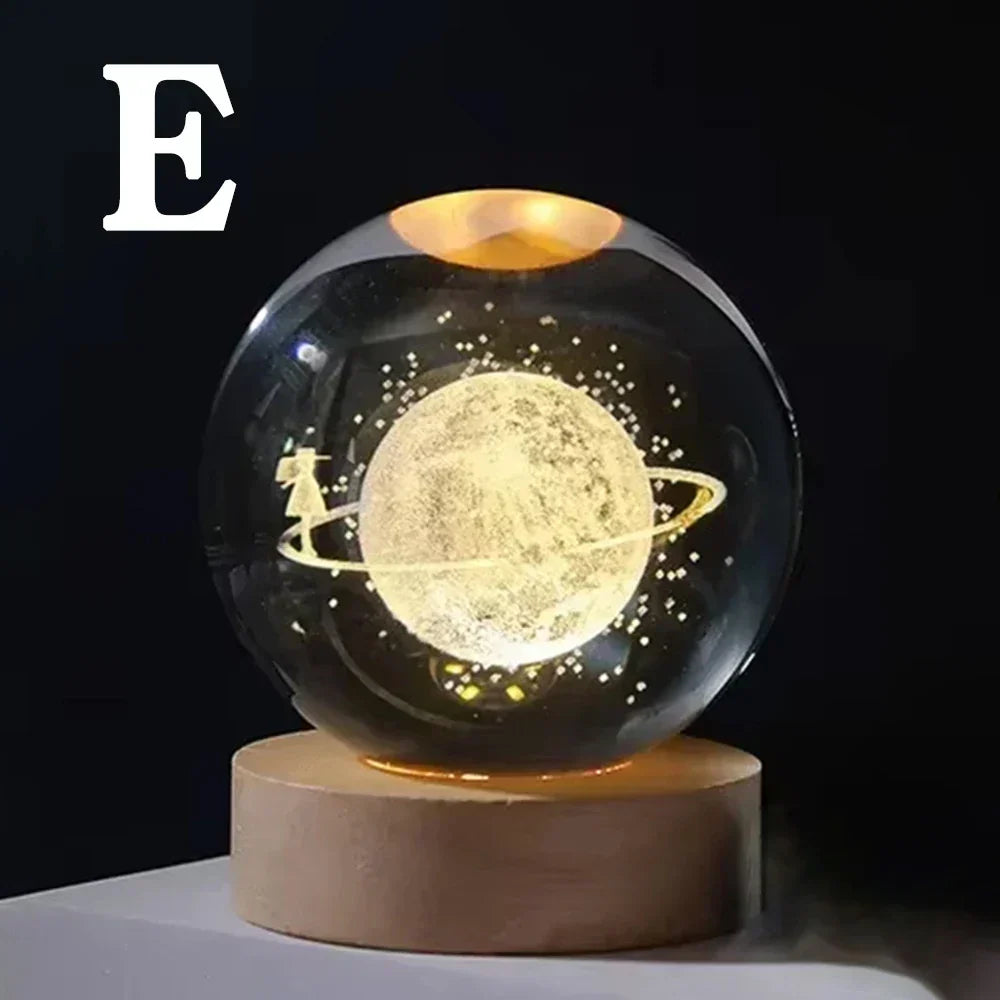 Solar System Crystal Ball Lamp