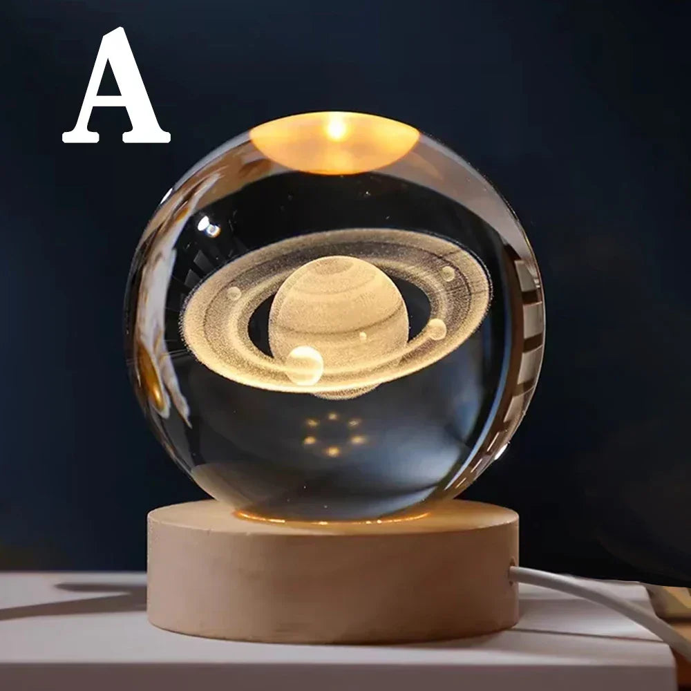 Solar System Crystal Ball Lamp
